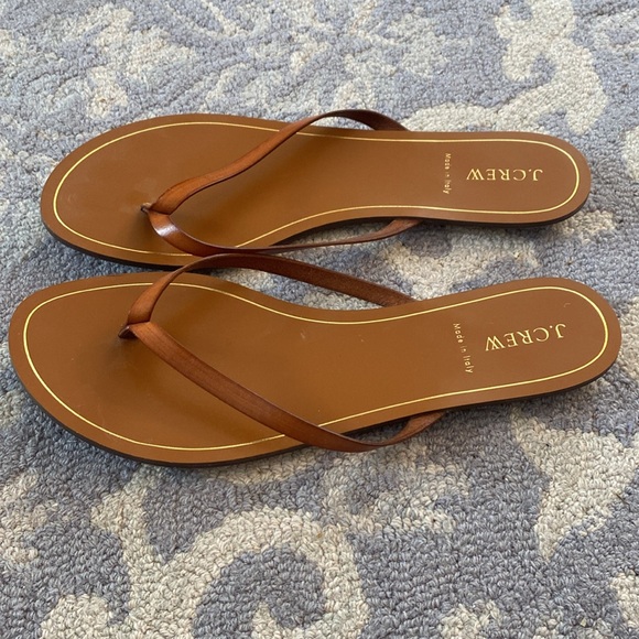 J. Crew leather slide sandals size 12 - Picture 2 of 2